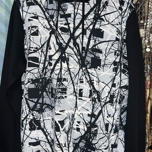Versace Black and White Abstract Pullover Hoodie